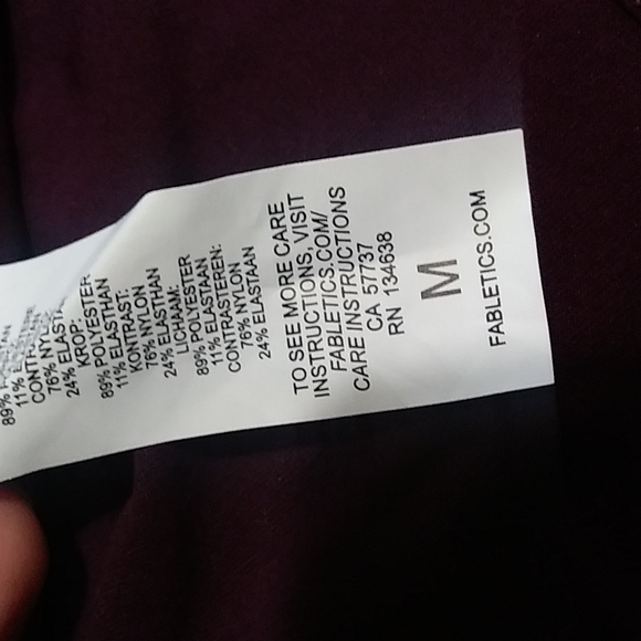 Fabletics Mia Spotify Purple Ruched Zip Front Athletic Tank Top sz M - Picture 6 of 14